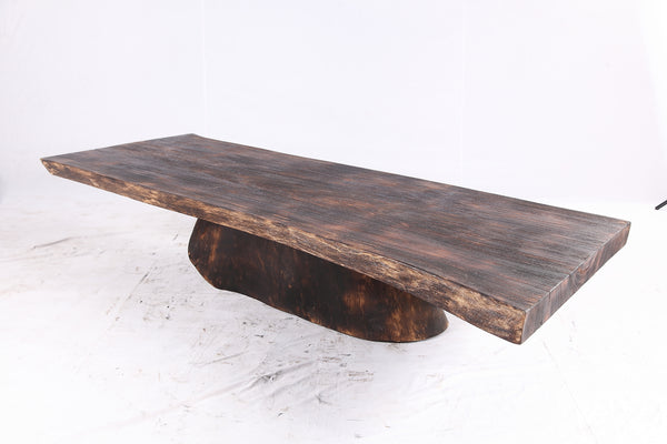 Dark Brown Single Slab Coffee Table