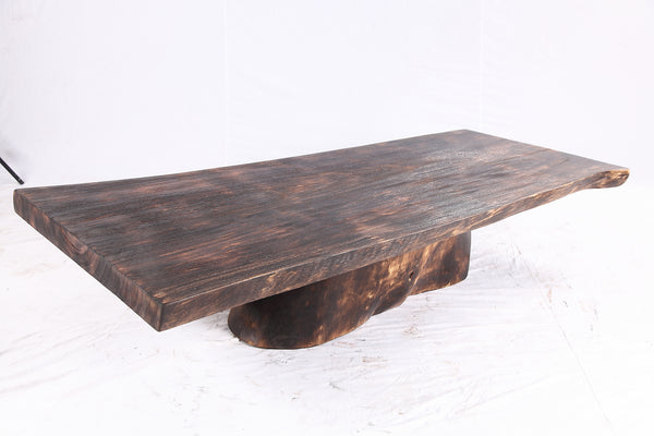 Dark Brown Single Slab Coffee Table