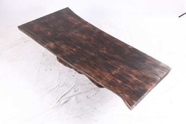 Dark Brown Single Slab Coffee Table