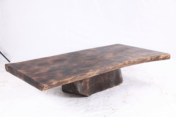 Dark Brown Single Slab Coffee Table