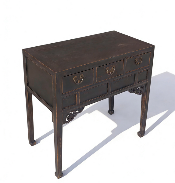 Antique Chinese 40" Three-Drawer Console Table