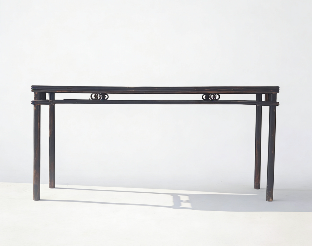 72" Long Antique Elm Console Table