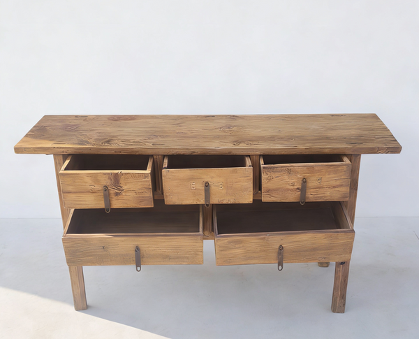 Antique Chinese Console Table with Five Drawers
