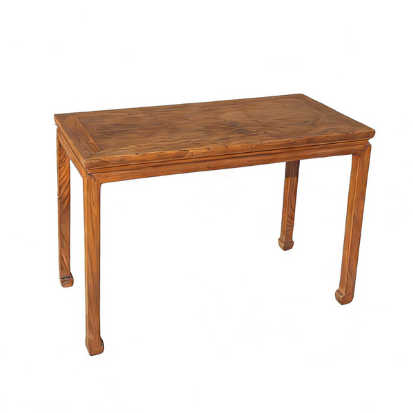 40" Long Elm Square-Corner Table