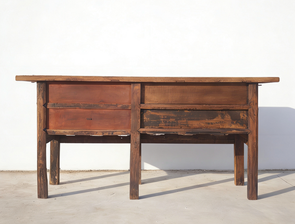 Carved Early 19th Century Elm Console