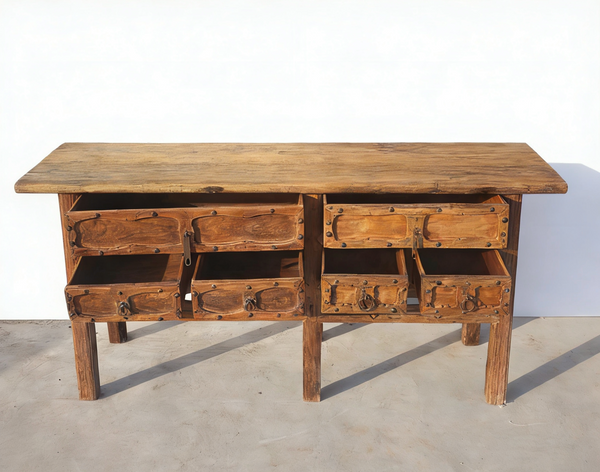 Carved Early 19th Century Elm Console
