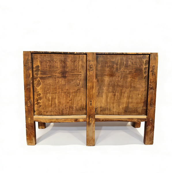Aged Poplar Double Cabinet