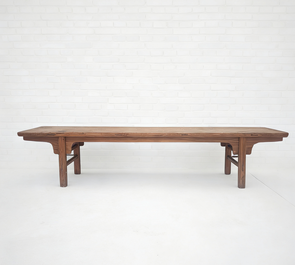 Vintage 84" Long Elm Bench
