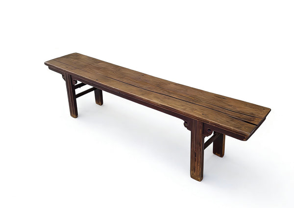 Vintage 86" Long Elm Bench