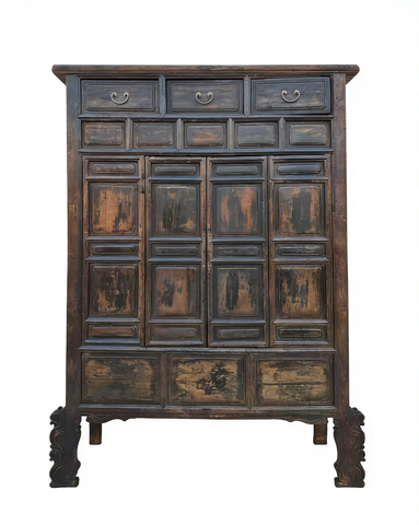 Imperial 16th Century Elm Display Cabinet