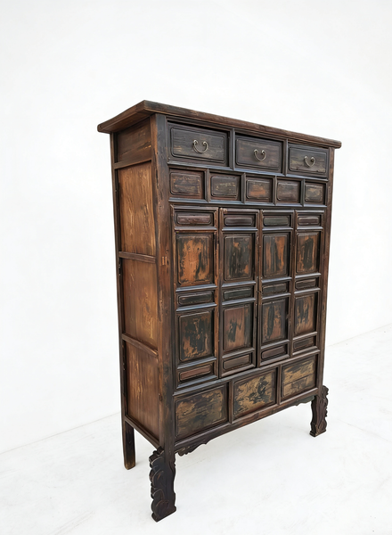 Imperial 16th Century Elm Display Cabinet