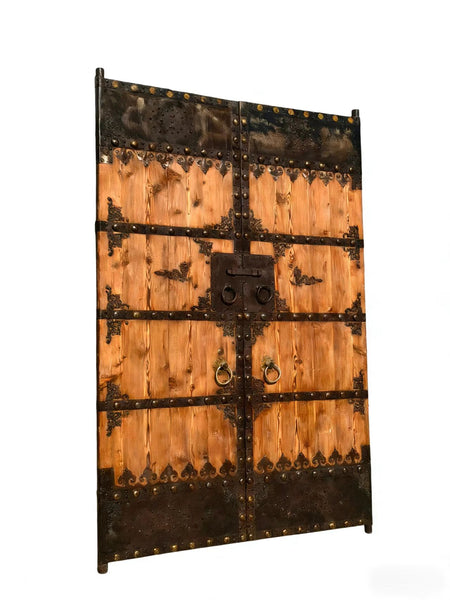 Antique Chinese Wood Doors with Iron Hardware