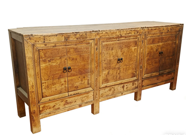 Aged Poplar 3 Door Cabinet