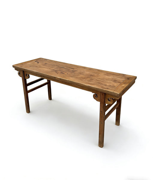 61" Long Elm Wood Console Table