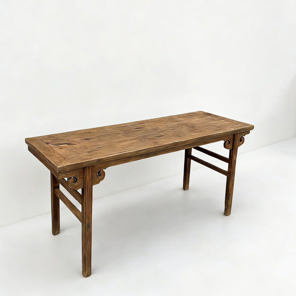 61" Long Elm Wood Console Table