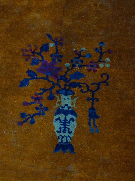 Early 20th Century Handmade Chinese Art Deco Rug, 6 ft 3 in x 4 ft 4 in