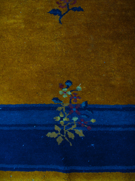 Early 20th Century Handmade Chinese Art Deco Rug, 6 ft 3 in x 4 ft 4 in