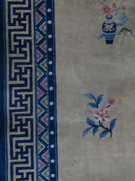 Vintage Chinese Art Deco Rugs: 12'5" x 9'2"