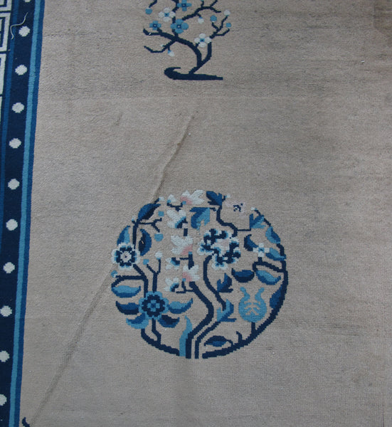 Hand Knotted Antique Chinese Peking Rug, 12 ft 3 in x 9 ft 3 in