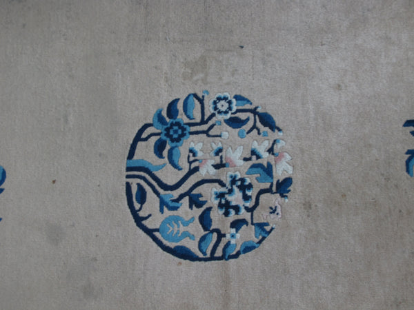 Hand Knotted Antique Chinese Peking Rug, 12 ft 3 in x 9 ft 3 in