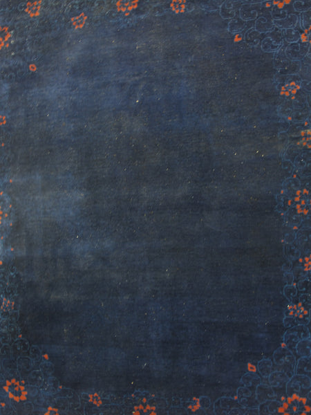 Hand Knotted Antique Asian Rug, 10 ft 8 in x 7 ft 8 in