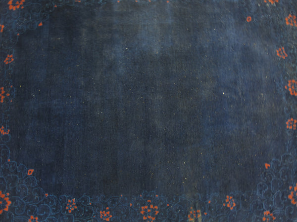 Hand Knotted Antique Asian Rug, 10 ft 8 in x 7 ft 8 in