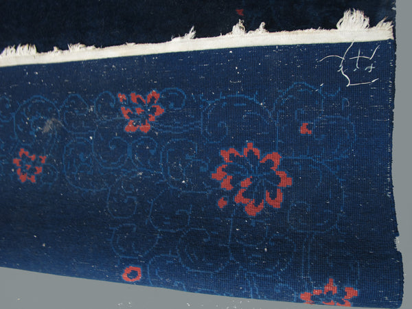 Hand Knotted Antique Asian Rug, 10 ft 8 in x 7 ft 8 in