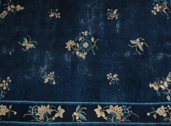 Vintage Blue Chinese Art Deco Rugs