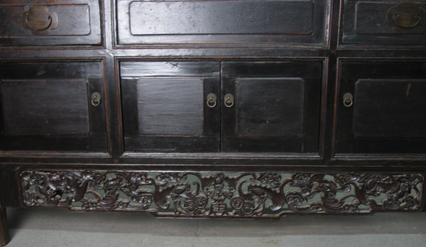 Antique Hand Carved Chinese Sideboard