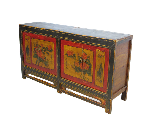 Z-Hand Painted Asian Sideboard