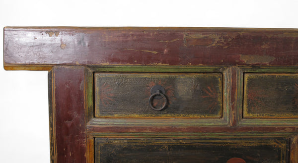 Z-Hand Painted 98" Inch Long Asian Buffet Sideboard