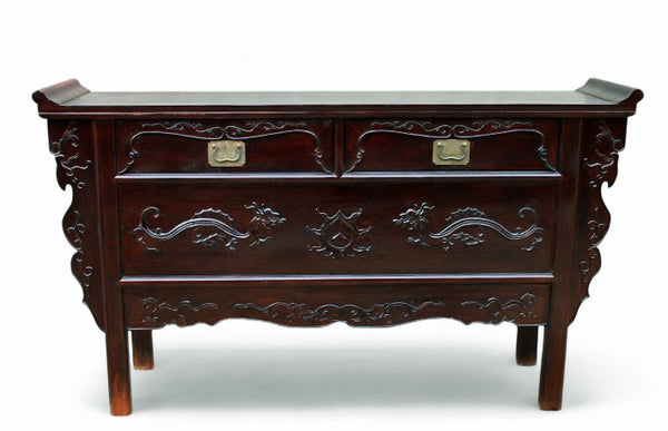 Early 21th Century Hand Carved Beijing Sideboard