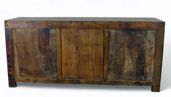 Hand Carved 5 Drawers Antique Chinese Buffet Sideboard