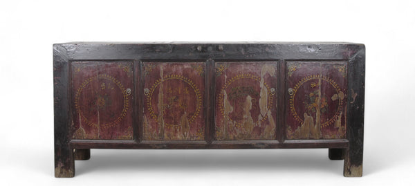 Hand Painted 4 Panel-Door Sideboard