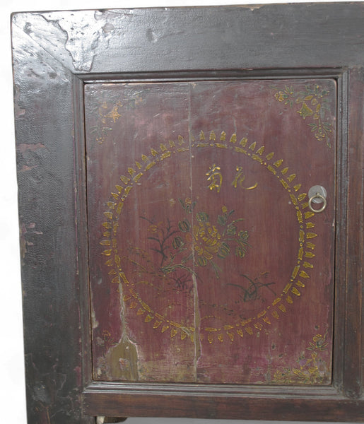 Hand Painted 4 Panel-Door Sideboard