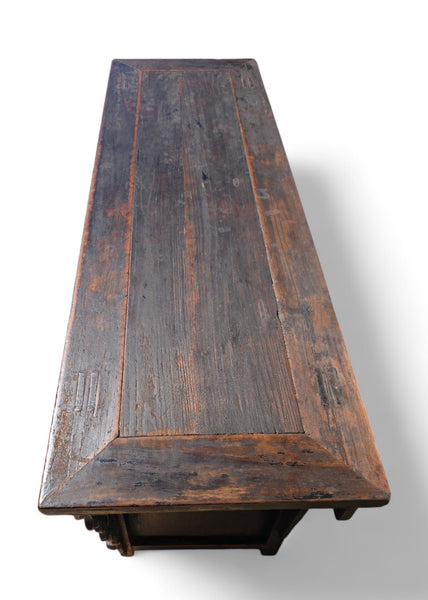 Late 18th Century Antique Red Asian Sideboard