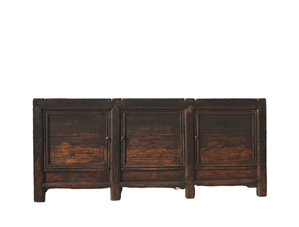 3 Door Black Farmer's Sideboard