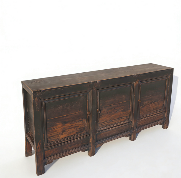 3 Door Black Farmer's Sideboard