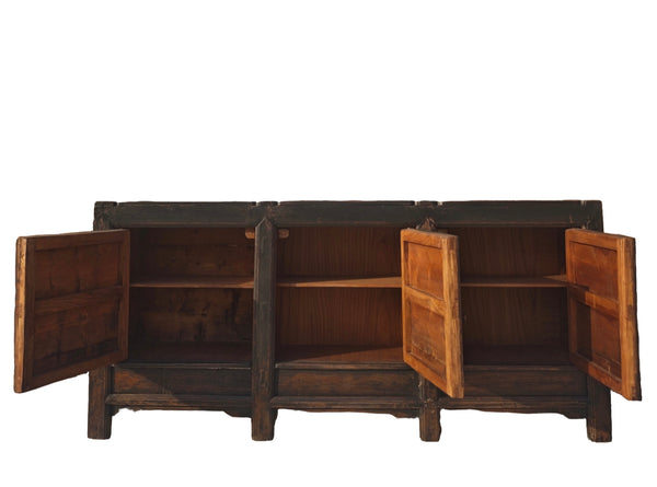 3 Door Black Farmer's Sideboard