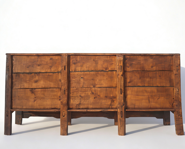 3 Door Black Farmer's Sideboard