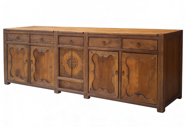 Rustic 17th Century Elm Sideboard