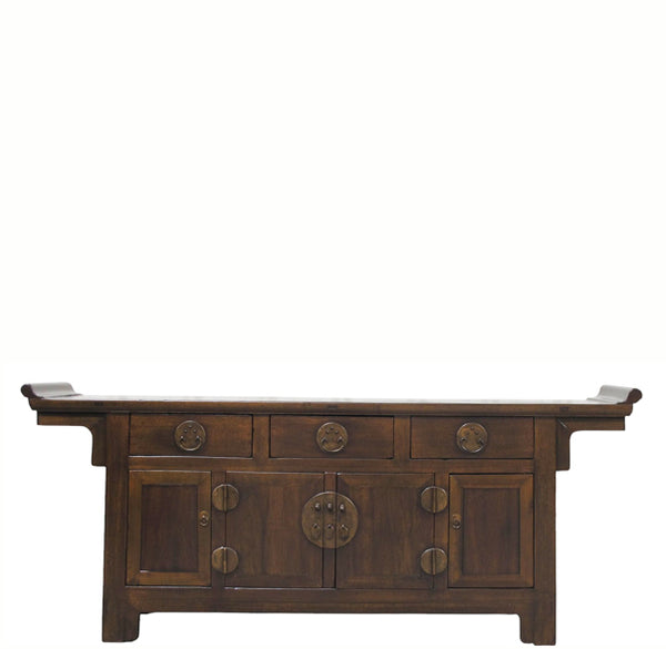 19th Century Chinese Catalpa Everted Flange Sideboard