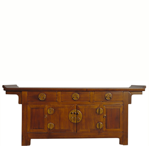 19th Century Chinese Catalpa Everted Flange Sideboard