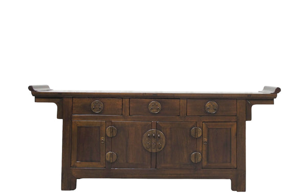 19th Century Chinese Catalpa Everted Flange Sideboard