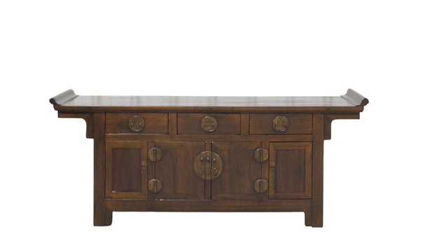 19th Century Chinese Catalpa Everted Flange Sideboard