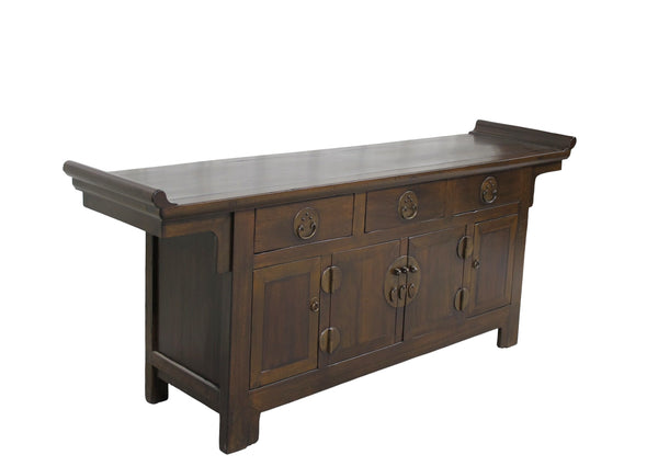 19th Century Chinese Catalpa Everted Flange Sideboard
