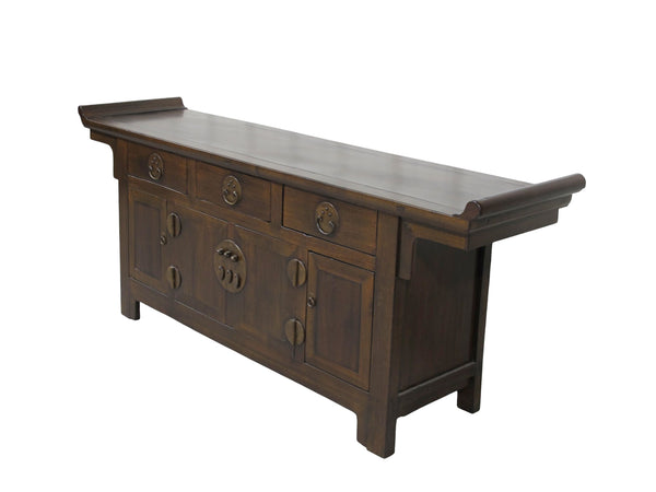 19th Century Chinese Catalpa Everted Flange Sideboard