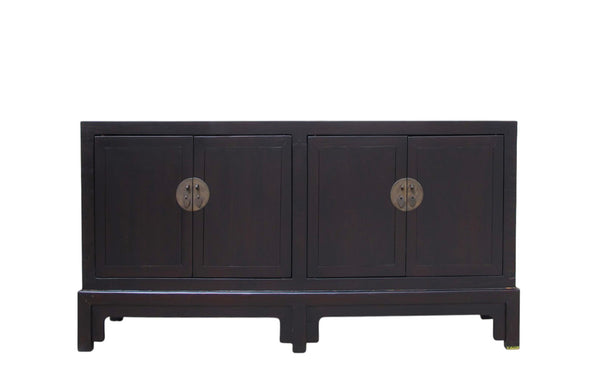 Early 20th Century Chinese Lacquered 4 Door Sideboard