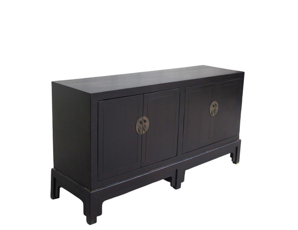 Early 20th Century Chinese Lacquered 4 Door Sideboard