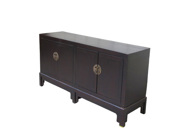 Early 20th Century Chinese Lacquered 4 Door Sideboard